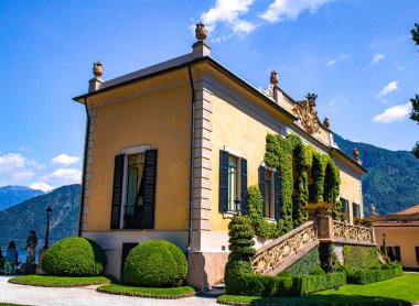 View of Villa del Balbianello overlooking Lake Como in Lenno, Lombardy, Italy. High quality photo