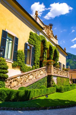 View of Villa del Balbianello overlooking Lake Como in Lenno, Lombardy, Italy. High quality photo