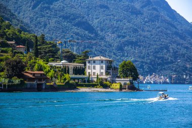 View of the village Torno Fagetto Laglio Quarzano on the Como Lake, Lombardy, Italy. High quality photo clipart