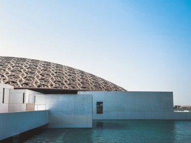 Exterior of the Louvre Museum in Abu Dhabi, United Arab emirates. High quality photo