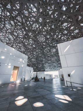 Interior of the Louvre Museum in Abu Dhabi, United Arab emirates. High quality photo