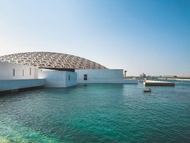 Exterior of the Louvre Museum in Abu Dhabi, United Arab emirates. High quality photo