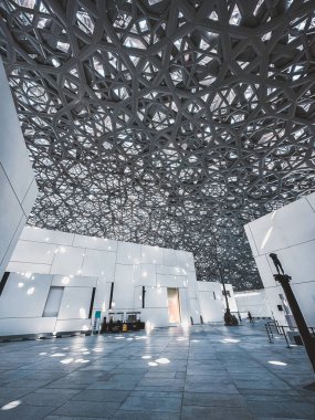 Interior of the Louvre Museum in Abu Dhabi, United Arab emirates. High quality photo