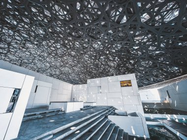 Interior of the Louvre Museum in Abu Dhabi, United Arab emirates. High quality photo