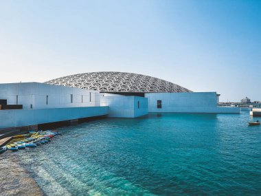Exterior of the Louvre Museum in Abu Dhabi, United Arab emirates. High quality photo