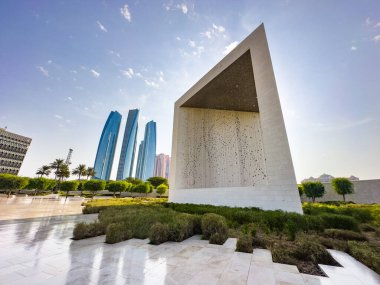The Founders Memorial monument in Abu Dhabi, United Arab emirates. High quality photo