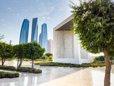 The Founders Memorial monument in Abu Dhabi, United Arab emirates. High quality photo