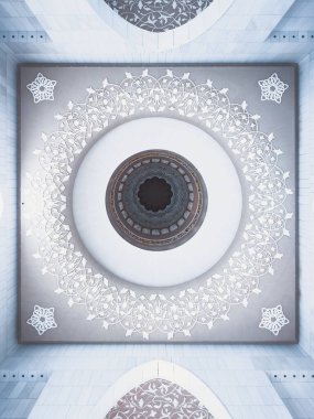 The Sheikh Zayed Grand Mosque during sunset, in Abu Dhabi, United Arab Emirates. High quality photo