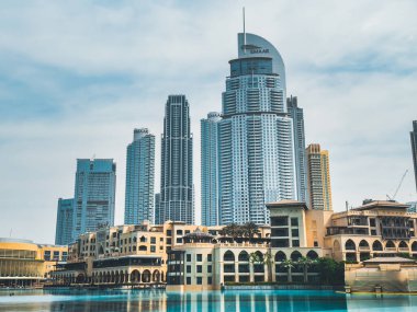 Dubai AVM yakınlarındaki Souk Al Bahar, Dubai şehir merkezi, Birleşik Arap Emirlikleri. Yüksek kalite fotoğraf