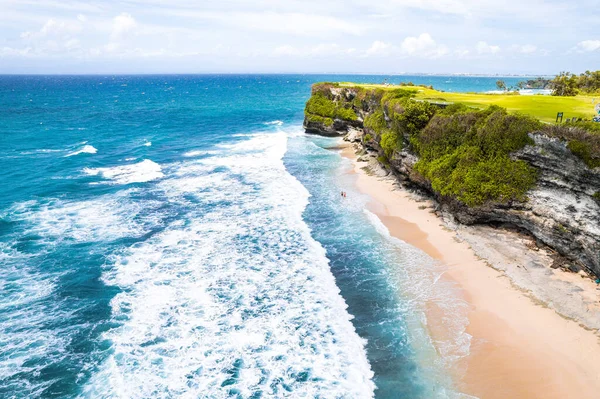 Vista Aérea Dreamland Beach Pecatu Península Bukit Ilha Bali Indonésia — Fotografia de Stock