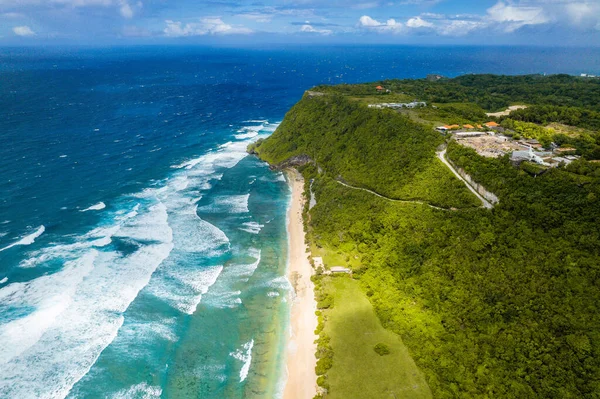 位于印度尼西亚巴厘岛最南端的Nyang Nyang海滩的空中景观 东南亚 — 图库照片