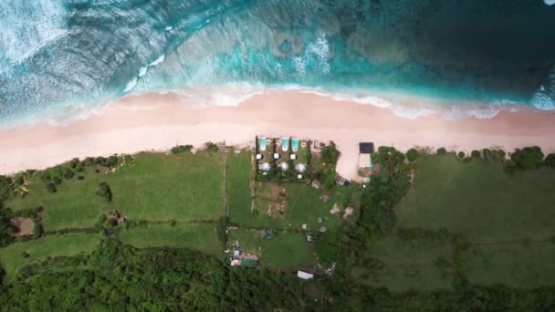 Endonezya Bali Nin Güney Sahilindeki Nyang Nyang Sahili Nin Havadan — Stok video