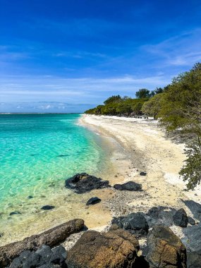 Beach view of Gili Trawangan beach in Lombok, Indonesia, south east Asia clipart