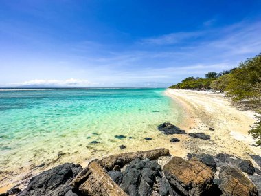 Lombok, Endonezya 'daki Gili Trawangan plajı sahili, Güneydoğu Asya