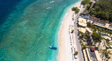 Lombok, Endonezya 'daki Gili Trawangan plajı, Güneydoğu Asya