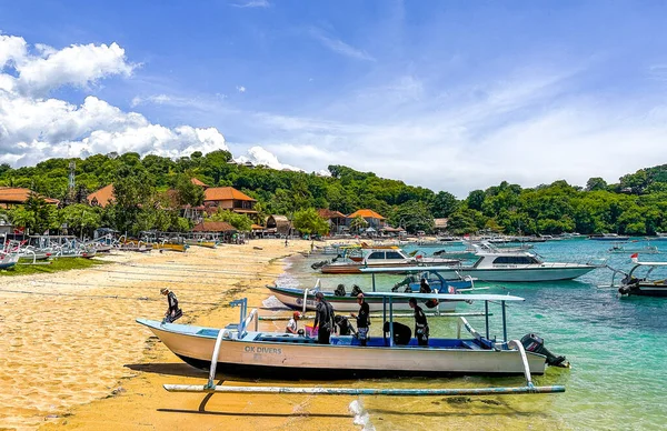 Blick Auf Den Strand Von Gili Trawangan Lombok Indonesien Südostasien — Stockfoto