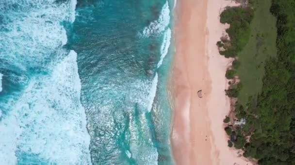 Vista Aérea Playa Nunggalan Bali Indonesia Sureste Asiático — Vídeos de Stock