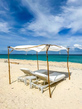 Lombok, Bali, Endonezya, Güney Doğu Asya 'daki Gili Meno' nun hava manzarası