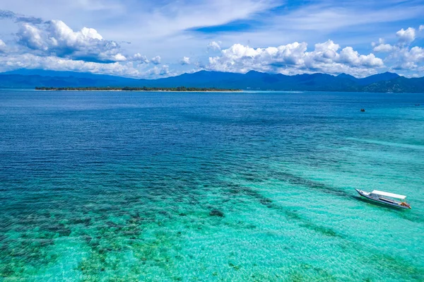 stock image Aerial view of Gili Meno in Lombok, Bali, Indonesia, south east asia