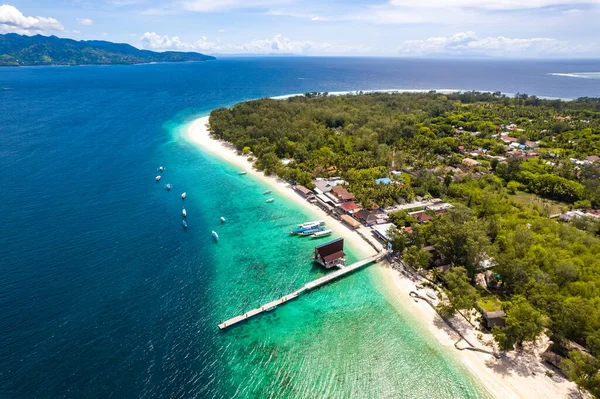 stock image Aerial view of Gili Meno in Lombok, Bali, Indonesia, south east asia