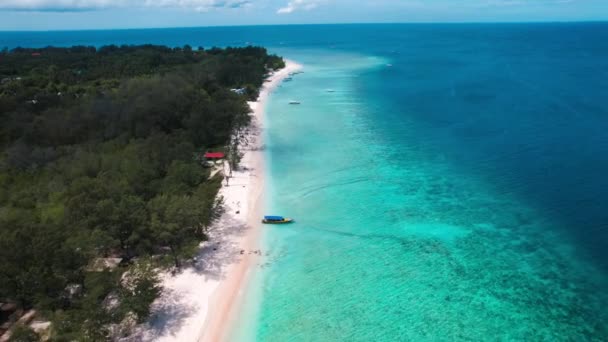 Luchtfoto Van Gili Meno Lombok Bali Indonesië Zuidoost Azië — Stockvideo