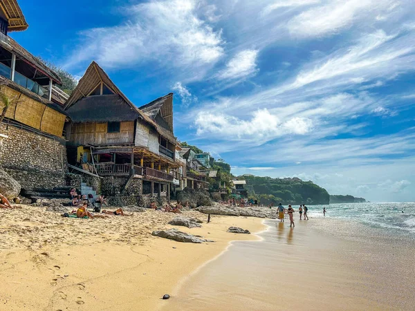 Blick Auf Den Strand Von Bingin Auf Bali Indonesien Südostasien — Stockfoto