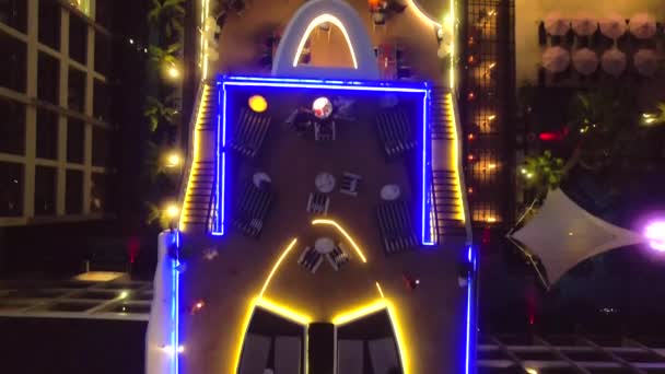 Widok Lotu Ptaka Centrum Patong Bar Dachu Phuket Tajlandia Wysokiej — Wideo stockowe