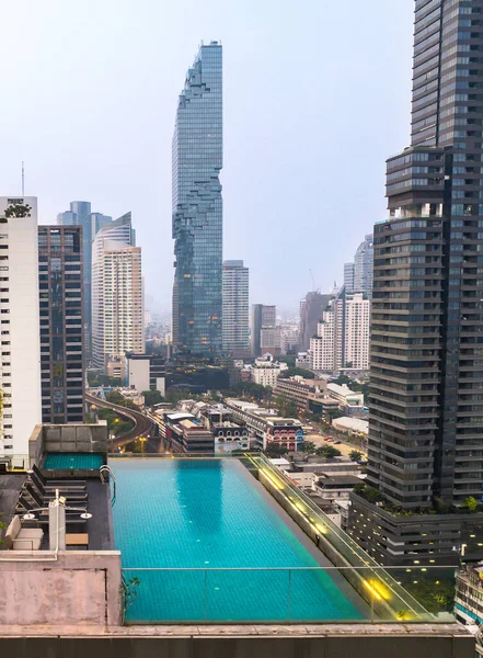 Вид Воздуха Деловой Финансовый Район Чонг Нонси Бангкоке Таиланд Юго — стоковое фото