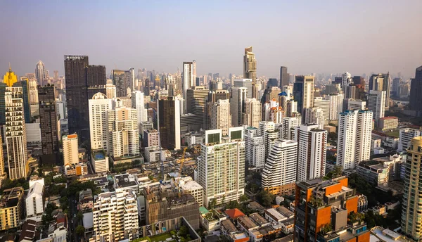 stock image Aerial view of Asoke district in Bangkok, Thailand, south east asia