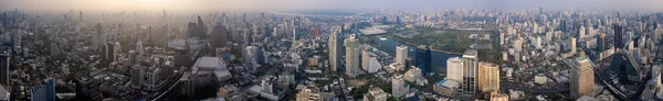 Letecký Pohled Okres Watthana Bangkoku Thajsko Jihovýchodní Asie — Stock fotografie