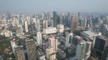 Bangkok, Tayland, Asya 'nın güneydoğusundaki Phrom Phong bölgesinin hava manzarası.