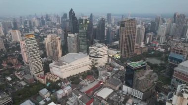 Bangkok, Tayland, Asya 'nın güneydoğusundaki Phrom Phong bölgesinin hava manzarası.
