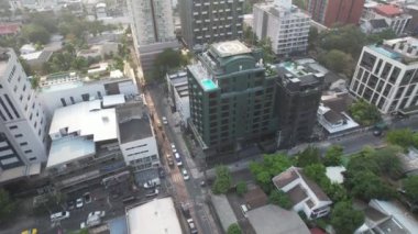 Bangkok, Tayland, Asya 'nın güneydoğusundaki Watthana bölgesinin hava manzarası