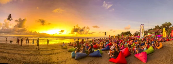 Utsikt Över Petitenget Beach Kuta Bali Indonesien Högkvalitativt Foto — Stockfoto