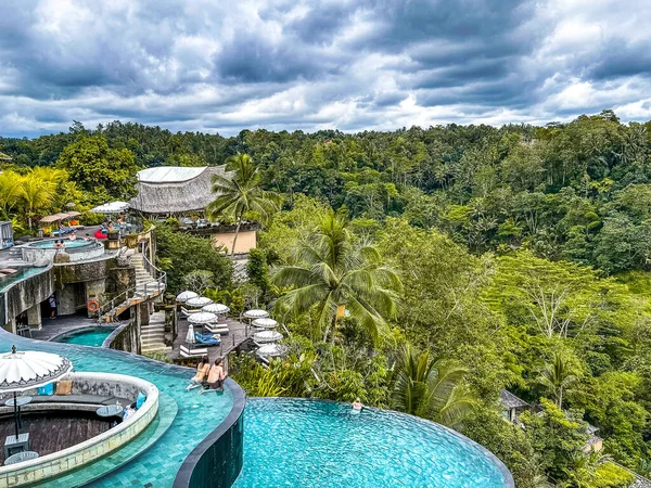 Ubud Bali Endonezya Orman Havuzu Pirinç Terasları Yüksek Kalite Fotoğraf — Stok fotoğraf