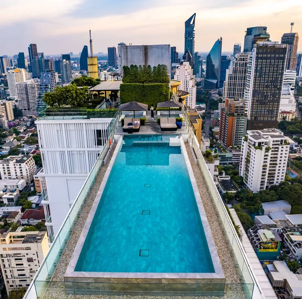 Aerial View Sukhumvit Area Watthana Bangkok Thailand South East Asia — Stock Photo, Image