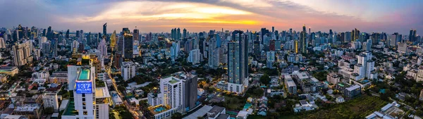 Aerial View Sukhumvit Area Watthana Bangkok Thailand South East Asia — Stock Photo, Image