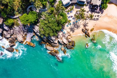 Aerial view of Thong Nai Pan Beach in Koh Phangan, Thailand, south east asia