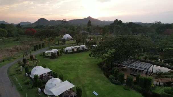 Vista Aerea Area Glamping Campeggio Con Tende Khao Yai Nakhon — Video Stock