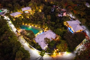 Khao Yai, Nakhon Ratchasima, Tayland, Güney Doğu Asya 'da lüks manzarası.