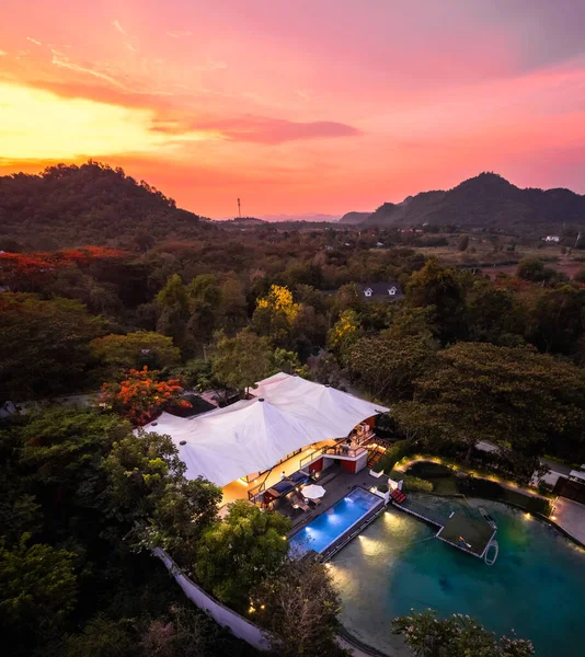 Khao Yai, Nakhon Ratchasima, Tayland, Güney Doğu Asya 'da lüks manzarası.