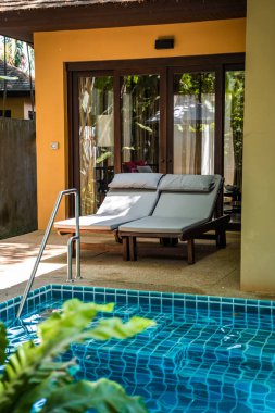 Hua Hin, Tayland 'da özel havuzlu bir villa. Yüksek kalite fotoğraf