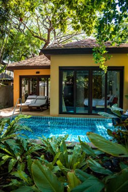 Hua Hin, Tayland 'da özel havuzlu bir villa. Yüksek kalite fotoğraf