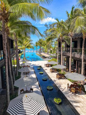 Choengmon Sahili manzarası ve Koh Samui, Tayland, Güney Doğu Asya