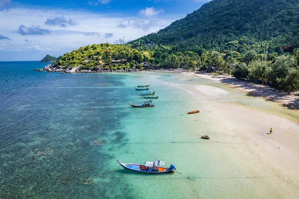 Luftaufnahme Des Sairee Beach Oder Sai Beach Koh Tao Thailand — Stockfoto