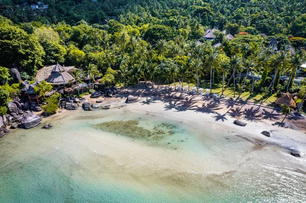 stock image Aerial view of Sairee Beach or Sai Ri Beach in koh Tao, Thailand, south east asia