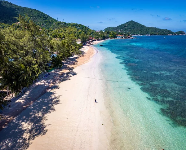 Luftaufnahme Des Sairee Beach Oder Sai Beach Koh Tao Thailand — Stockfoto