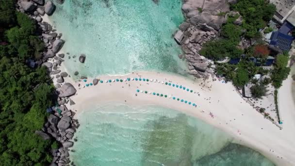 タオ島 東南アジアのコ ユアン島の空中写真 — ストック動画