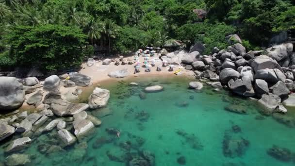 东南亚 黄爱欣海滩的空中景观 — 图库视频影像