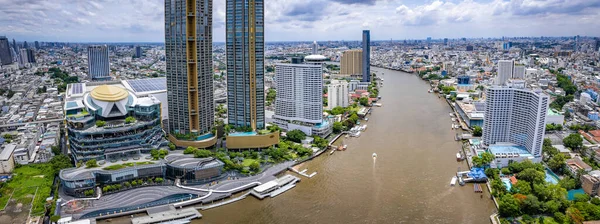 Aerial View Icon Siam Mall Chao Phraya River Khlong San — Stock Photo, Image